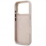 Husa Guess 4G Logo Plate cu MagSafe compatibila cu iPhone 18 Pro / 17 Pro, Roz 8 - lerato.ro