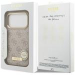 Husa Guess 4G Logo Plate cu MagSafe compatibila cu iPhone 18 Pro / 17 Pro, Roz 9 - lerato.ro