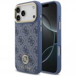 Husa Guess 4G Strass Logo cu MagSafe compatibila cu iPhone 18 Pro Max / 17 Pro Max, Albastru 4 - lerato.ro