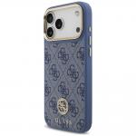 Husa Guess 4G Strass Logo cu MagSafe compatibila cu iPhone 18 Pro Max / 17 Pro Max, Albastru 3 - lerato.ro