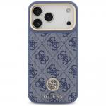 Husa Guess 4G Strass Logo cu MagSafe compatibila cu iPhone 18 Pro Max / 17 Pro Max, Albastru 2 - lerato.ro