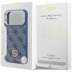 Husa Guess 4G Strass Logo cu MagSafe compatibila cu iPhone 18 Pro Max / 17 Pro Max, Albastru 9 - lerato.ro