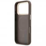 Husa Guess 4G PU Triangle Logo Camera Stand cu MagSafe compatibila cu iPhone 18 Pro / 17 Pro, Maro 8 - lerato.ro