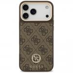Husa Guess 4G Strass Logo cu MagSafe compatibila cu iPhone 18 Pro Max / 17 Pro Max, Maro 2 - lerato.ro