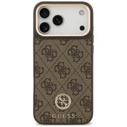 Husa Guess 4G Strass Logo cu MagSafe compatibila cu iPhone 18 Pro Max / 17 Pro Max, Maro