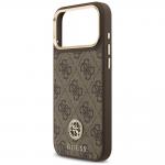 Husa Guess 4G Strass Logo cu MagSafe compatibila cu iPhone 18 Pro Max / 17 Pro Max, Maro 7 - lerato.ro