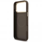 Husa Guess 4G Strass Logo cu MagSafe compatibila cu iPhone 18 Pro Max / 17 Pro Max, Maro 8 - lerato.ro