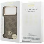 Husa Guess 4G Strass Logo cu MagSafe compatibila cu iPhone 18 Pro Max / 17 Pro Max, Maro 9 - lerato.ro