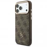 Husa Guess 4G cu MagSafe si Wallet compatibila cu iPhone 18 Pro / 17 Pro, Maro 3 - lerato.ro