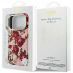 Husa Guess Blossom Roses Print cu MagSafe compatibila cu iPhone 18 Pro Max / 17 Pro Max, Roz 9 - lerato.ro