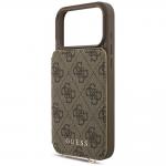 Husa Guess 4G Cardslots and Magnetic Closure Crossbody compatibila cu iPhone 18 Pro Max / 17 Pro Max, Maro 7 - lerato.ro
