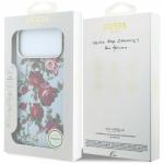 Husa Guess Blossom Roses Print cu MagSafe compatibila cu iPhone 18 Pro / 17 Pro, Albastru 9 - lerato.ro