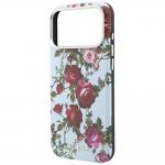 Husa Guess Blossom Roses Print cu MagSafe compatibila cu iPhone 18 Pro Max / 17 Pro Max, Albastru 7 - lerato.ro
