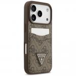 Husa Guess 4G Double Card Triangle compatibila cu iPhone 18 Pro / 17 Pro, Maro 5 - lerato.ro