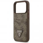 Husa Guess 4G Double Card Triangle compatibila cu iPhone 18 Pro / 17 Pro, Maro 7 - lerato.ro