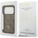 Husa Guess 4G Double Card Triangle compatibila cu iPhone 18 Pro / 17 Pro, Maro 9 - lerato.ro