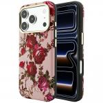Husa Guess Blossom Roses Print cu MagSafe compatibila cu iPhone 18 Pro / 17 Pro, Roz 4 - lerato.ro