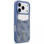 Husa Guess 4G Double Card Triangle compatibila cu iPhone 18 Pro / 17 Pro, Albastru 5 - lerato.ro