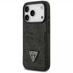 Husa Guess 4G Double Card Triangle compatibila cu iPhone 18 Pro / 17 Pro, Negru 3 - lerato.ro
