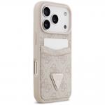 Husa Guess 4G Double Card Triangle compatibila cu iPhone 18 Pro / 17 Pro, Roz 5 - lerato.ro