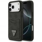 Husa Guess 4G Double Card Triangle compatibila cu iPhone 18 Pro Max / 17 Pro Max, Negru 4 - lerato.ro