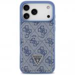 Husa Guess 4G Double Card Triangle compatibila cu iPhone 18 Pro Max / 17 Pro Max, Albastru 2 - lerato.ro