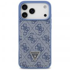 Huse si carcase iPhone 17 Pro Max, Husa Guess 4G Double Card Triangle compatibila cu iPhone 18 Pro Max / 17 Pro Max, Albastru, lerato.ro