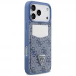 Husa Guess 4G Double Card Triangle compatibila cu iPhone 18 Pro Max / 17 Pro Max, Albastru 5 - lerato.ro