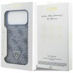 Husa Guess 4G Double Card Triangle compatibila cu iPhone 18 Pro Max / 17 Pro Max, Albastru 9 - lerato.ro