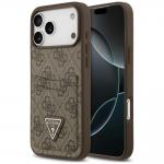 Husa Guess 4G Double Card Triangle compatibila cu iPhone 18 Pro Max / 17 Pro Max, Maro 4 - lerato.ro