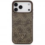 Husa Guess 4G Double Card Triangle compatibila cu iPhone 18 Pro Max / 17 Pro Max, Maro 2 - lerato.ro