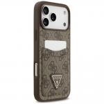 Husa Guess 4G Double Card Triangle compatibila cu iPhone 18 Pro Max / 17 Pro Max, Maro 5 - lerato.ro