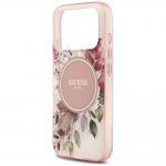 Husa Guess IML Flower Tonal Circle cu MagSafe compatibila cu iPhone 18 Pro Max / 17 Pro Max, Roz 7 - lerato.ro