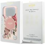 Husa Guess IML Flower Tonal Circle cu MagSafe compatibila cu iPhone 18 Pro Max / 17 Pro Max, Roz 9 - lerato.ro