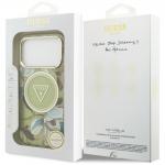 Husa Guess IML Glitter Flowers Triangle cu MagSafe compatibila cu iPhone 18 Pro Max / 17 Pro Max, Verde 9 - lerato.ro