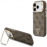 Husa Guess PU Triangle Logo and Camera Stand cu MagSafe compatibila cu iPhone 18 Pro Max / 17 Pro Max, Maro 4 - lerato.ro