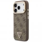 Husa Guess PU Triangle Logo and Camera Stand cu MagSafe compatibila cu iPhone 18 Pro Max / 17 Pro Max, Maro 3 - lerato.ro