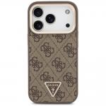 Husa Guess PU Triangle Logo and Camera Stand cu MagSafe compatibila cu iPhone 18 Pro Max / 17 Pro Max, Maro 2 - lerato.ro