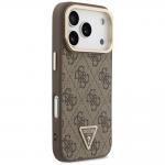 Husa Guess PU Triangle Logo and Camera Stand cu MagSafe compatibila cu iPhone 18 Pro Max / 17 Pro Max, Maro 5 - lerato.ro