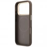 Husa Guess PU Triangle Logo and Camera Stand cu MagSafe compatibila cu iPhone 18 Pro Max / 17 Pro Max, Maro 8 - lerato.ro