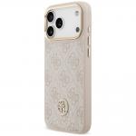 Husa Guess 4G Strass Logo cu MagSafe compatibila cu iPhone 18 Pro Max / 17 Pro Max, Roz 3 - lerato.ro