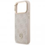 Husa Guess 4G Strass Logo cu MagSafe compatibila cu iPhone 18 Pro Max / 17 Pro Max, Roz 7 - lerato.ro