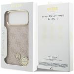 Husa Guess 4G Strass Logo cu MagSafe compatibila cu iPhone 18 Pro Max / 17 Pro Max, Roz 9 - lerato.ro
