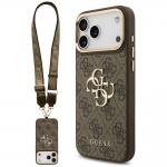Husa Guess 4G Big 4G Classic Logo Big Strap Metal Buttons compatibila cu iPhone 18 Pro Max / 17 Pro Max, Maro 4 - lerato.ro
