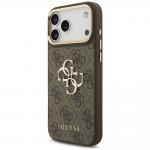 Husa Guess 4G Big 4G Classic Logo Big Strap Metal Buttons compatibila cu iPhone 18 Pro Max / 17 Pro Max, Maro 3 - lerato.ro