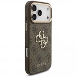 Husa Guess 4G Big 4G Classic Logo Big Strap Metal Buttons compatibila cu iPhone 18 Pro Max / 17 Pro Max, Maro 5 - lerato.ro