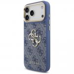 Husa Guess 4G Big 4G Classic Logo Big Strap Metal Buttons compatibila cu iPhone 18 Pro Max / 17 Pro Max, Albastru 3 - lerato.ro