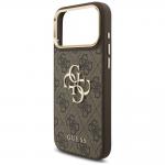 Husa Guess 4G Big 4G Classic Logo Big Strap Metal Buttons compatibila cu iPhone 18 Pro / 17 Pro, Maro 7 - lerato.ro