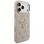 Husa Guess 4G Big 4G Classic Logo Big Strap Metal Buttons compatibila cu iPhone 18 Pro / 17 Pro, Roz 5 - lerato.ro