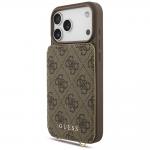 Husa Guess 4G Cardslots and Magnetic Closure Crossbody compatibila cu iPhone 18 Pro / 17 Pro, Maro 3 - lerato.ro
